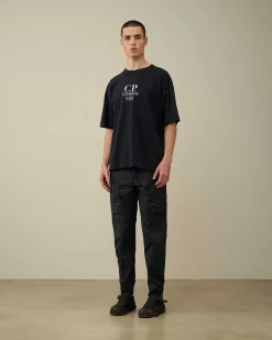 20/1 Jersey Boxy Logo T-Shirt^C.P. Company Clearance