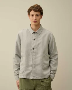 Broken Linen/Cotton Pocket Shirt^C.P. Company Hot
