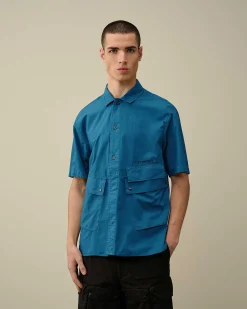 Cotton Popeline Pocket Shirt^C.P. Company Hot